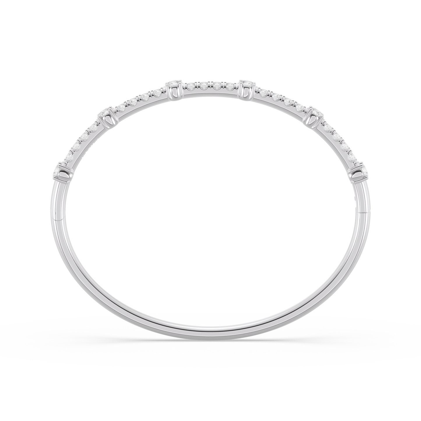 Station Bangle With Diamonds