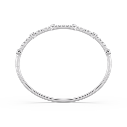 Station Bangle With Diamonds